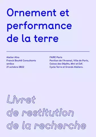 Ornement et performance de la terre